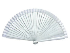 Spaanse Flamenco Waaier Zilver (hout)