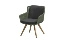 4SO Flores Dining Tuinstoel Green Rope Teak