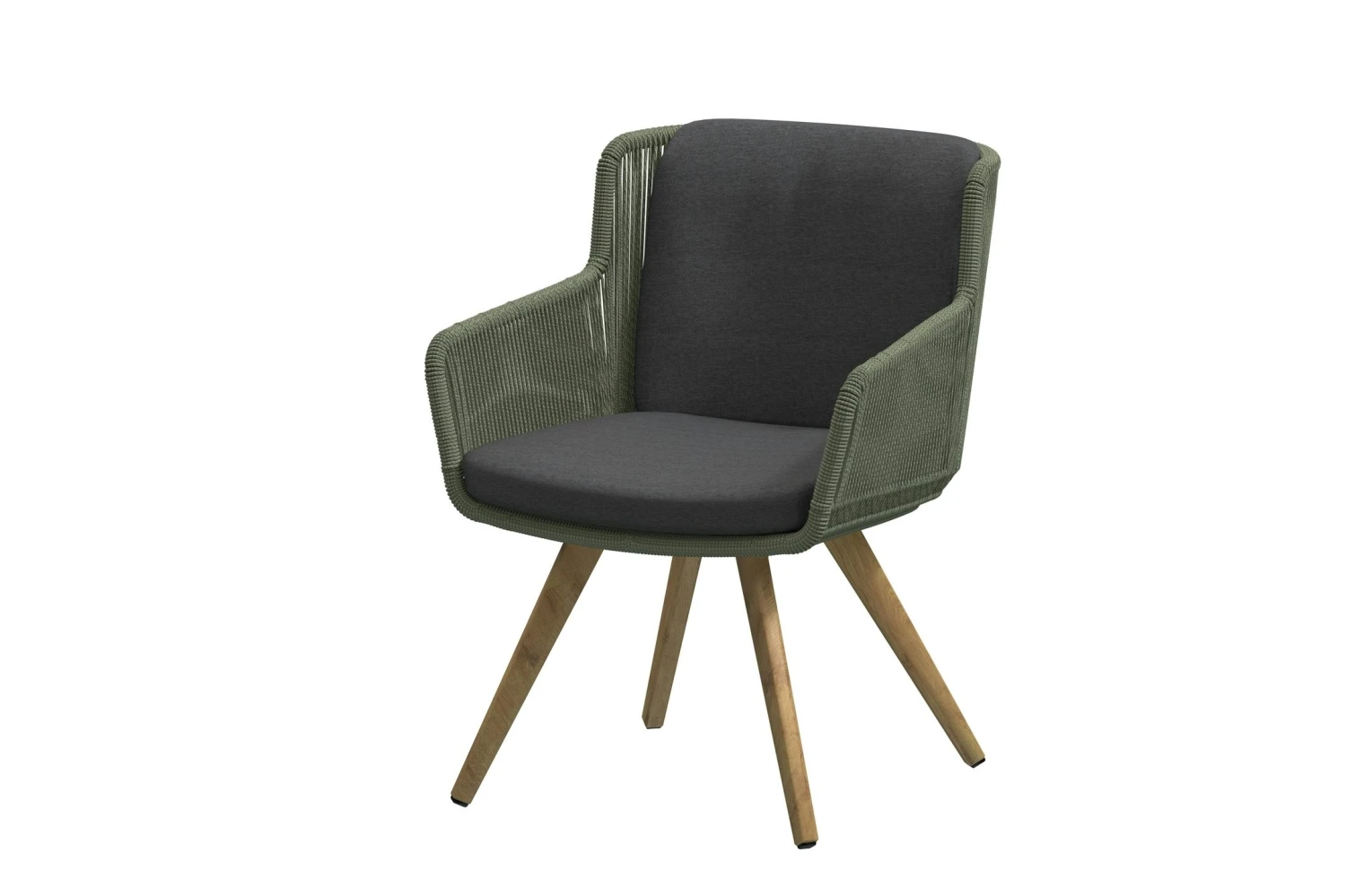 4SO Flores Dining Tuinstoel Green Rope Teak 1 4SO Flores Dining Tuinstoel Green Rope Teak