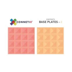 Connetix Tiles Basis Bouwplaten Lemon & Peach (2st) -FloraSelf winkel 351 0014 connetix tiles basis bouwplaten lemon peach 2st 3