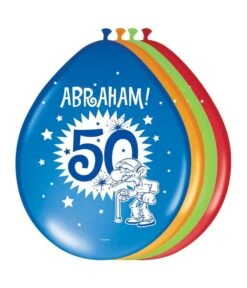 50 Jaar Abraham Ballonnen - 8 Stuks
