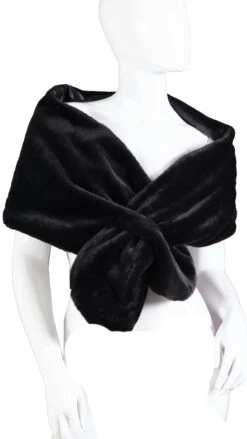 Zwarte Bont Stola - 6517