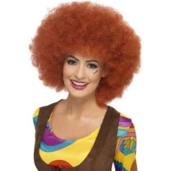 60's Afro Pruik Auburn
