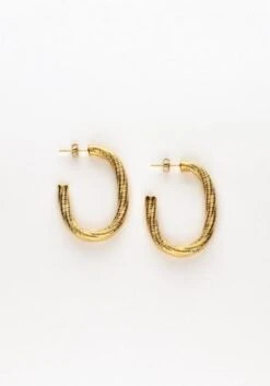 Gouden Oorbellen Oorbellen Groot Gedraaid