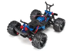 LaTrax Teton 1/18 Electro Monster Truck RTR - BlauwX -FloraSelf winkel 76054 5 3qtr chassis 1