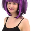 Paarse Pruik Met Staartjes