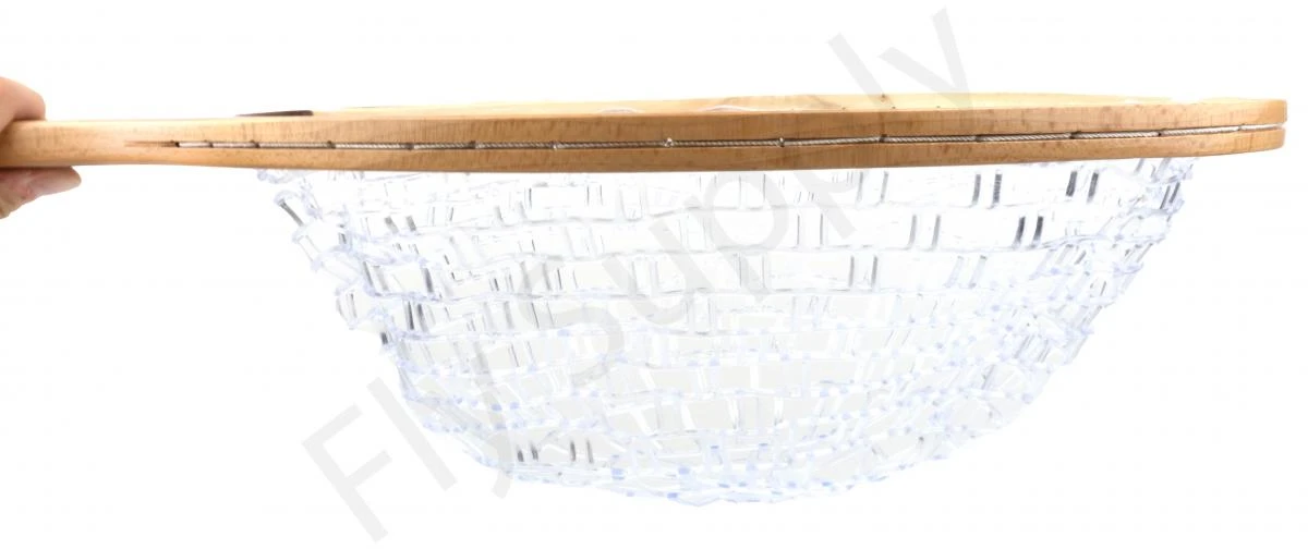 Euro Flies Landing Net Wood Large Rubber Ghost 2 Euro Flies Landing Net Wood Large Rubber Ghost - Afbeelding 2