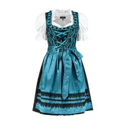 Dirndl Angelique Antiek Blauw -FloraSelf winkel H 2524vorne