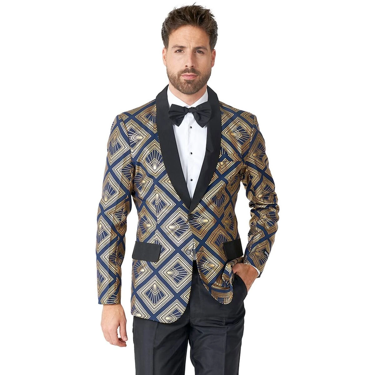 Herenkostuum Suitmeister Art Deco Deep Navy 2 Herenkostuum Suitmeister Art Deco Deep Navy - Afbeelding 2