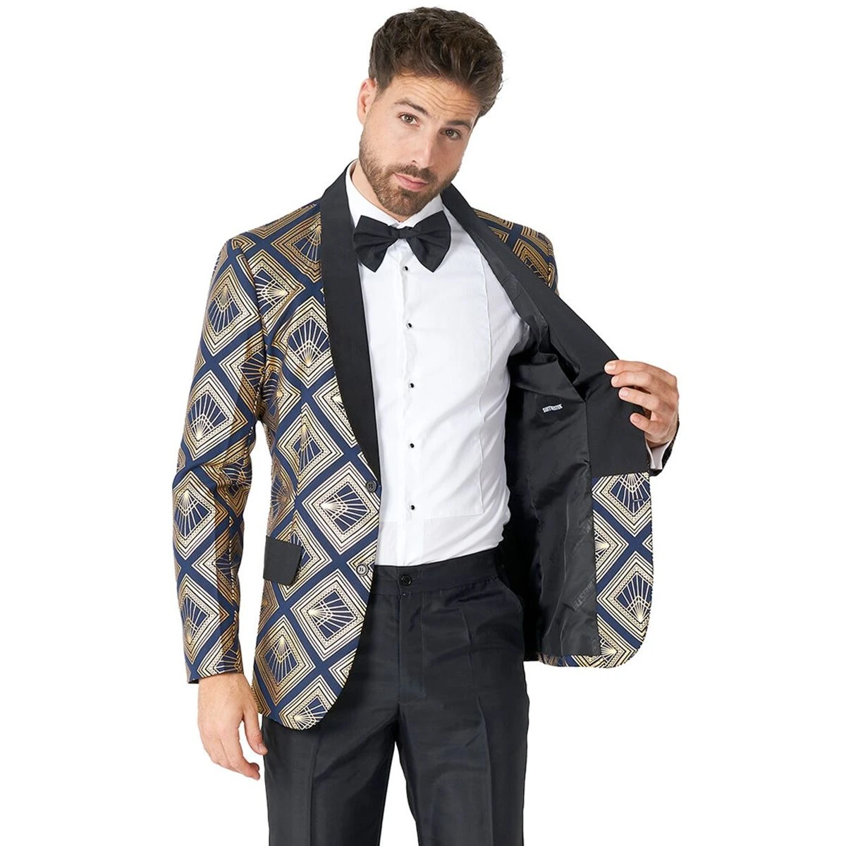 Herenkostuum Suitmeister Art Deco Deep Navy 4 Herenkostuum Suitmeister Art Deco Deep Navy - Afbeelding 4