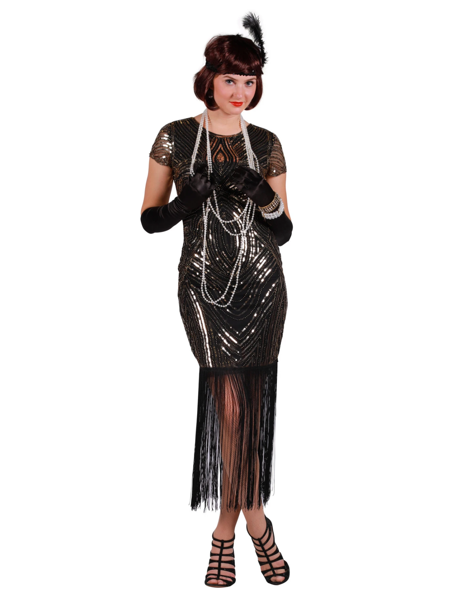 Charleston Jurk Ruby, Goud 4 Charleston Jurk Ruby, Goud - Afbeelding 4