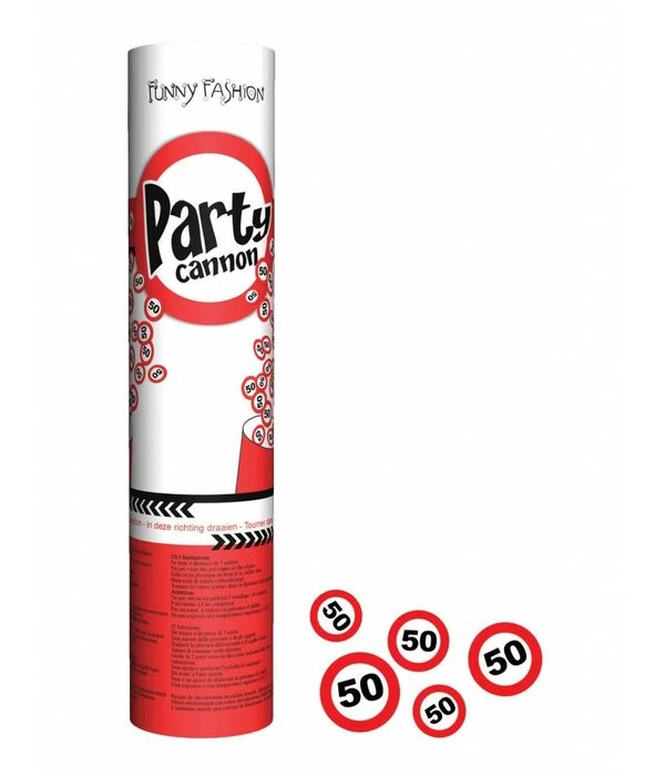 Confetti Kanon 20cm Traffic 50 Jaar 1 Confetti Kanon 20cm Traffic 50 Jaar