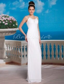 Schede/Kolom Chiffon Vloer Lengte Spaghetti Bandjes Trouwjurk -FloraSelf winkel dcc8c3e5534b1b41f1e8d8028f94b5cc.image .380x499