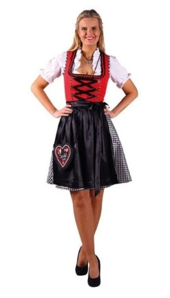 Dirndl Manon Rood/Zwart