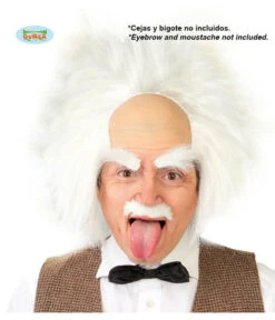 Einstein Pruik Met Kaal Voorhoofd