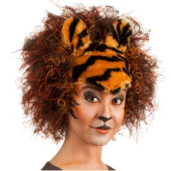 Tijger Pruik Met Oortjes En Pluche Kap