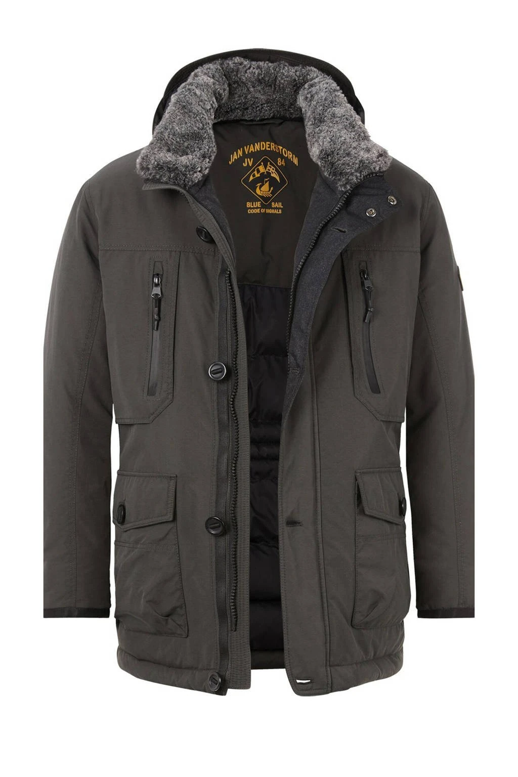 Parka Jas BOTULFR Plus Size Olijfgroen 3 Parka Jas BOTULFR Plus Size Olijfgroen - Afbeelding 3