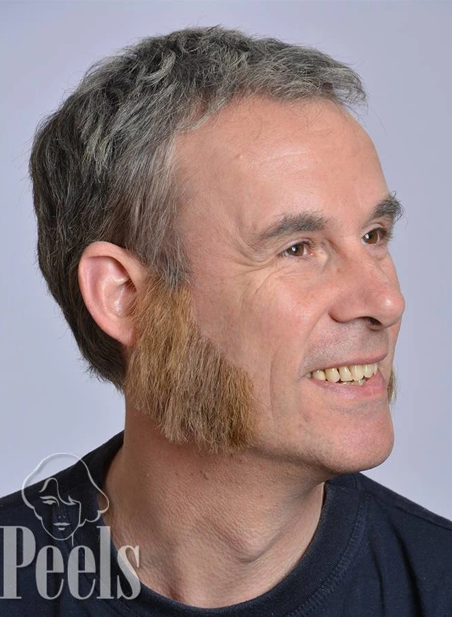 Handgeknoopte Bakkebaarden Van Echt Haar, Breed Lang, Type 9223 2 Handgeknoopte Bakkebaarden Van Echt Haar, Breed Lang, Type 9223 - Afbeelding 2