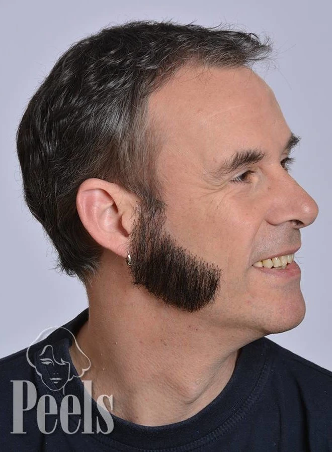 Handgeknoopte Bakkebaarden Van Echt Haar, Breed Lang, Type 9223 3 Handgeknoopte Bakkebaarden Van Echt Haar, Breed Lang, Type 9223 - Afbeelding 3