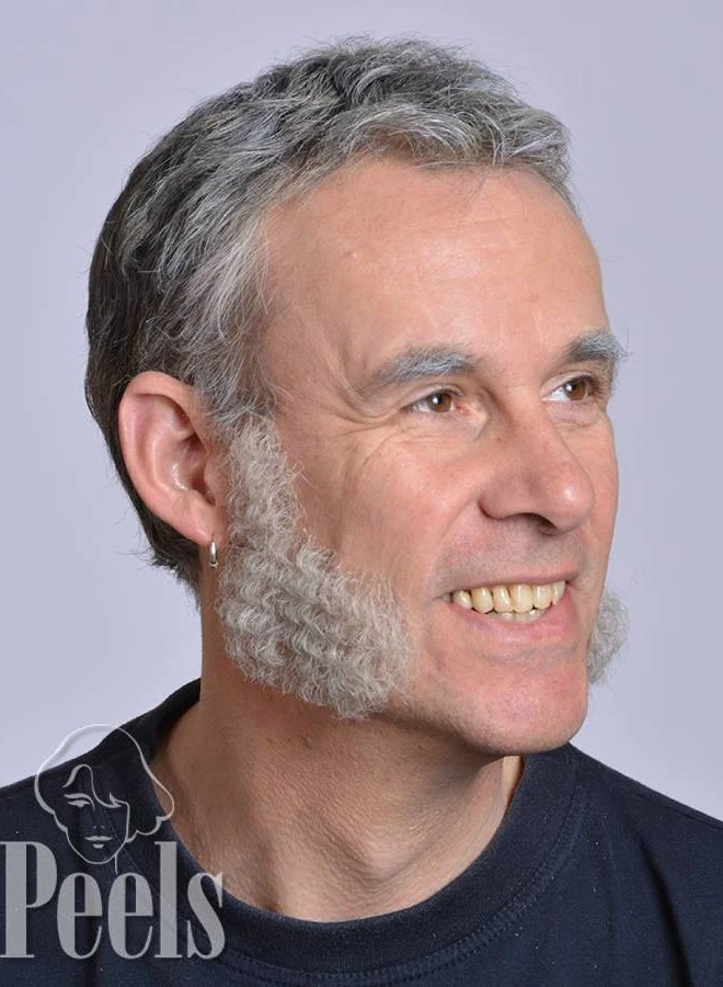 Handgeknoopte Bakkebaarden Van Echt Haar, Breed Lang, Type 9223 4 Handgeknoopte Bakkebaarden Van Echt Haar, Breed Lang, Type 9223 - Afbeelding 4