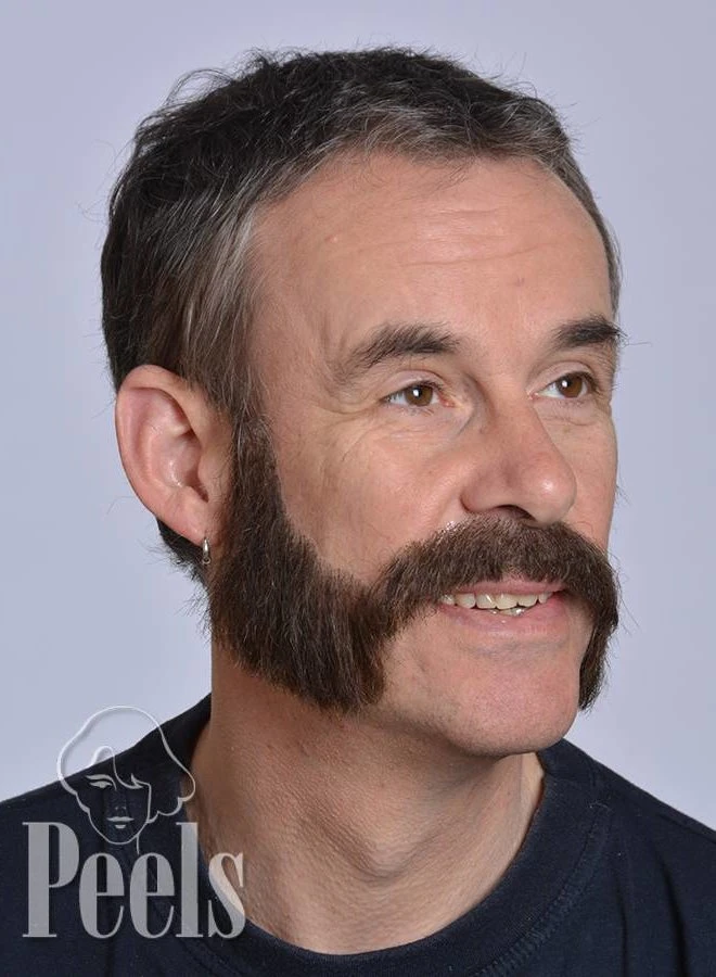 Handgeknoopte Bakkebaarden Van Echt Haar, Breed Lang, Type 9223 6 Handgeknoopte Bakkebaarden Van Echt Haar, Breed Lang, Type 9223 - Afbeelding 6