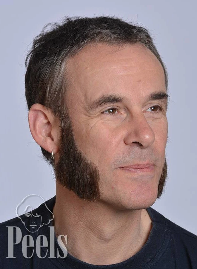 Handgeknoopte Bakkebaarden Van Echt Haar, Breed Lang, Type 9223 1 Handgeknoopte Bakkebaarden Van Echt Haar, Breed Lang, Type 9223