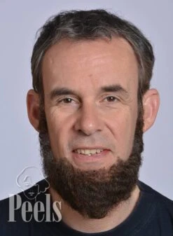 Handgeknoopte Volle Baard Van Echt Haar, Kort, Type 9236