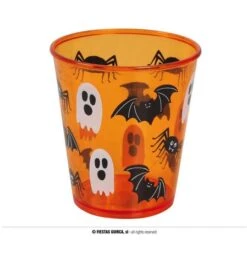 Oranje Halloweenglas 10 Cm Pvc