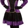 Pieten Jurkje Dames Paars-Zwart Met Petticoat