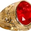 Ring Sinterklaas Goud/Rood Luxe