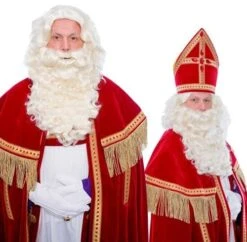Sinterklaas Baardstel P Kanekalon Met Krul Snor