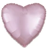 Folieballon Hart Satin Roze Pastel 43cm